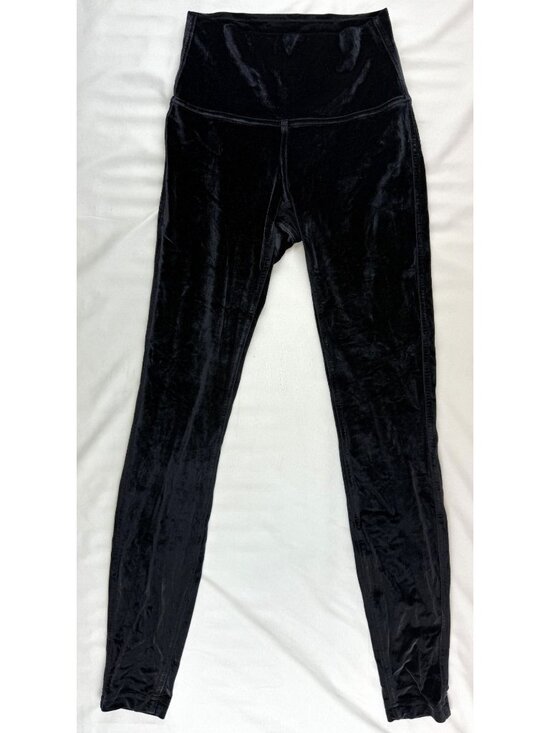 lululemon athletica Pants - Lululemon Wunder Lounge High Rise Tight Velvet 27" Black Leggings Size 4